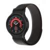Samsung Galaxy Watch 4 / 5 / 5 Pro / 6 nylon 20 mm-es sportszíj -               40/42/43/44/45/46/47 mm - fekete/narancs (ECO csomagolás)