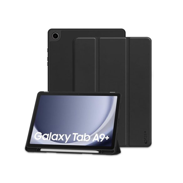 Samsung X210/X215/X216 Galaxy Tab A9+ 11.0 tablet tok (Smart Case) on/off       funkcióval, Pencil tartóval - Tech-Protect - fekete (ECO csomagolás)