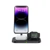 Tech-Protect Qi univerzális vezeték nélküli töltő állomás - 15W - Tech-Protect  A22 3in1 Wireless Charger for Phone + Watch + Earphone - fekete