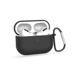   Szilikon védőtok Apple AirPods Pro 1/2 fülhallgatóhoz - fekete - ECO csomagolás