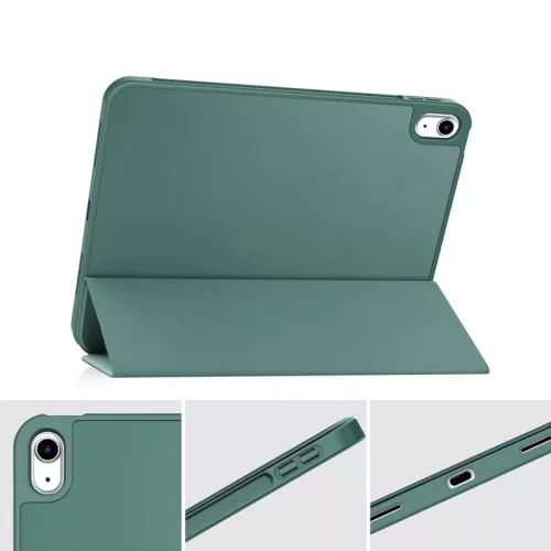 Apple iPad 10.9 (2022) tablet tok (Smart Case) on/off funkcióval, Apple Pencil  tartóval - Tech-Protect - cactus green (ECO csomagolás)