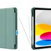 Apple iPad 10.9 (2022) tablet tok (Smart Case) on/off funkcióval, Apple Pencil  tartóval - Tech-Protect - cactus green (ECO csomagolás)