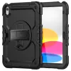 Apple iPad 10.9 (2022) ütésálló tablet tok 360 fokos védelemmel, 4H kijelzővédő üveggel - Tech-Protect Solid 360 - fekete (ECO csomagolás)