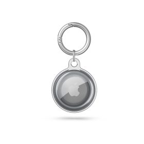   Szilikon védőtok és rögzítő kulcstartó Apple AirTag nyomkövetőhöz - FlexAir -   szürke (ECO csomagolás)