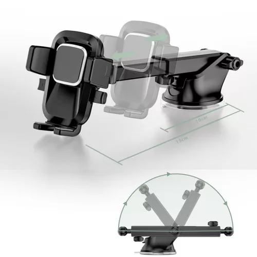Univerzális műszerfalra/szélvédőre helyezhető PDA/GSM autós tartó - Tech-ProtectV4 Universal Dashboard and Windshield Car Mount - fekete