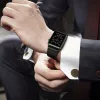 Apple Watch valódi bőrből készült óraszíj - Tech-Protect Leatherfit - 38/40/41  mm - fekete