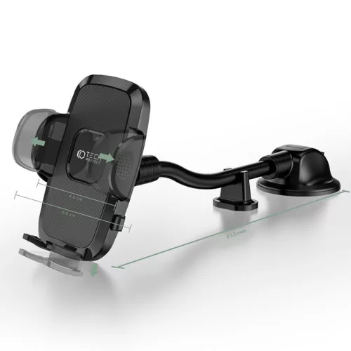 Univerzális műszerfalra/szélvédőre helyezhető PDA/GSM autós tartó - Tech-ProtectUniversal Windshield Dashboard Car Mount V3W-D - fekete
