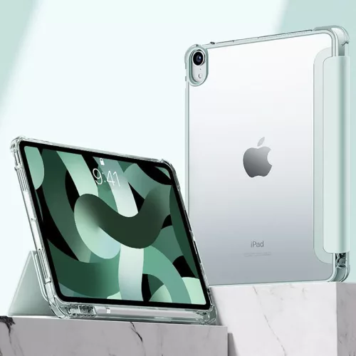 Apple iPad Air 4 (2020)/iPad Air 5 (2022) 10.9 tablet tok (Smart Case) on/off   funkcióval, Apple Pencil tartóval - Tech-Protect Hybrid - black (ECO csomagolás)