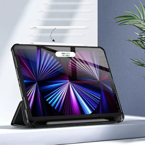 Apple iPad Pro 11 (2020/2021/2022) tablet tok (Smart Case) on/off funkcióval,   Apple Pencil tartóval - Tech-Protect Hybrid - black (ECO csomagolás)