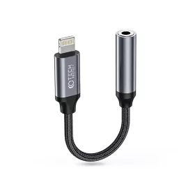   Tech-Protect lightning - 3.5 mm jack adapter - Tech-Protect UltraBoost Lightningto 3,5 mm Jack adapter - fekete/szürke
