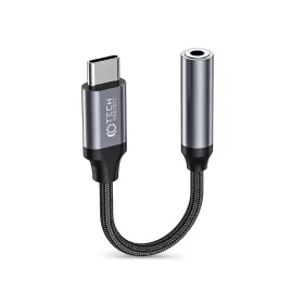   Tech-Protect Type-C - 3.5 mm jack adapter - Tech-Protect UltraBoost Type-C to   3,5 mm Jack adapter - fekete/szürke