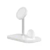 Tech-Protect Qi univerzális vezeték nélküli töltő állomás - 15W - Tech-Protect  A22 3in1 Wireless Charger for Phone + Watch + Earphone - fehér