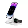 Tech-Protect Qi univerzális vezeték nélküli töltő állomás - 15W - Tech-Protect  A22 3in1 Wireless Charger for Phone + Watch + Earphone - fehér
