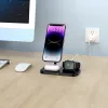 Tech-Protect Qi univerzális vezeték nélküli töltő állomás - 15W - Tech-Protect  A22 3in1 Wireless Charger for Phone + Watch + Earphone - fehér