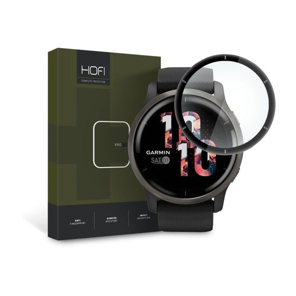 HOFI Hybrid Glass üveg képernyővédő fólia - Garmin Venu 2 - fekete