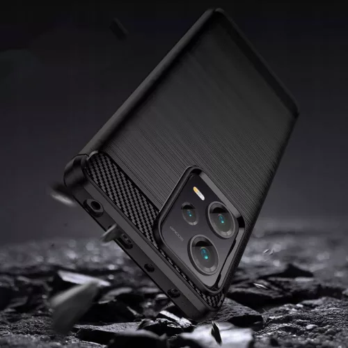 Xiaomi Redmi Note 12 5G/Poco X5 5G szilikon hátlap - Tech-Protect Carbon -      fekete