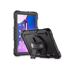   Lenovo Tab M10 10.1 (3rd Gen.) TB-328 ütésálló tablet tok 360 fokos védelemmel, 4H kijelzővédő üveggel - Tech-Protect Solid - fekete (ECO csomagolás)