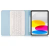 Apple iPad 10.9 (2022)  tablet tok (Smart Case) on/off funkcióval, Apple Pencil tartóval, billentyűzettel - Tech-Protect - blue (ECO csomagolás)
