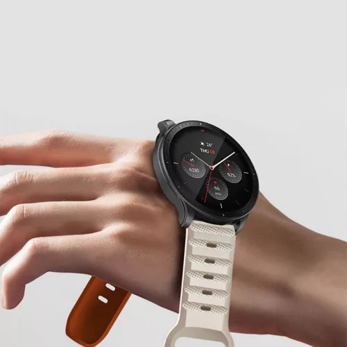 Samsung Galaxy Watch 4 / 5 / 5 Pro / 6 szilikon 20 mm-es sport szíj -           Tech-Protect IconBand Line Watch Band - 40/42/43/44/45/46/47 mm - army sand