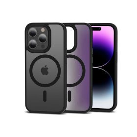   Tech-Protect Magmat Magsafe szilikon tok - Apple iPhone 15 Pro - matt fekete