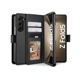  Tech-Protect Wallet flipes bőrtok hátlap - Samsung SM-F946 Galaxy Z Fold 5 - fekete