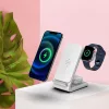 Tech-Protect Qi univerzális vezeték nélküli töltő állomás - 15W - Tech-Protect  A20 3in1 Wireless Charger for Phone + Watch + Earphone - fehér