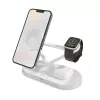Tech-Protect Qi univerzális vezeték nélküli töltő állomás - 15W - Tech-Protect  A13 3in1 Wireless Charger for Phone + Watch + Earphone - fehér