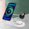 Tech-Protect Qi univerzális vezeték nélküli töltő állomás - 15W - Tech-Protect  A13 3in1 Wireless Charger for Phone + Watch + Earphone - fehér