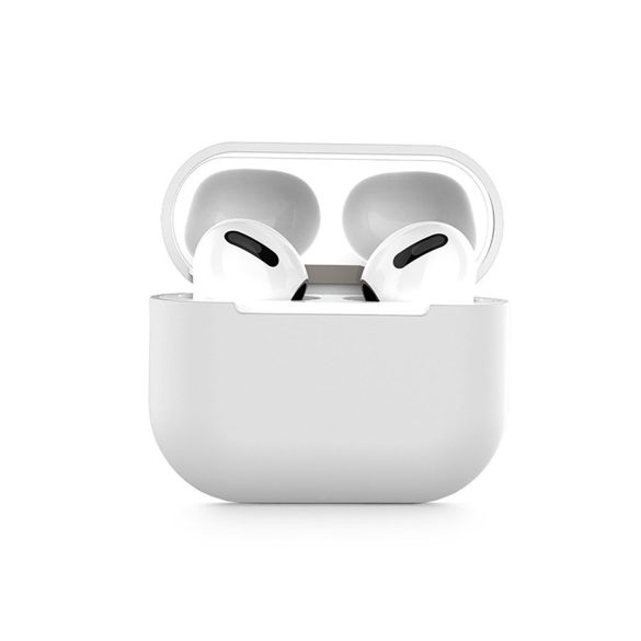 Szilikon védőtok Apple AirPods 3 fülhallgatóhoz - fehér - ECO csomagolás