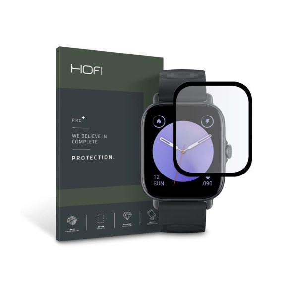 HOFI Hybrid Pro+ Glass üveg képernyővédő fólia - Xiaomi Huami Amazfit GTS 3 -   fekete