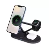 Tech-Protect Qi univerzális vezeték nélküli töltő állomás - 15W - Tech-Protect  A13 3in1 Wireless Charger for Phone + Watch + Earphone - fekete
