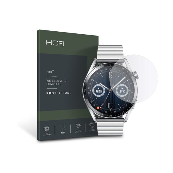 HOFI Glass Pro+ üveg képernyővédő fólia - Huawei Watch GT 3 (46 mm) - átlátszó