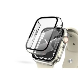   Apple Watch 7/Series 8 (41 mm) védőtok beépített edzett üveggel - DEFENSE 360 - átlátszó (ECO csomagolás)