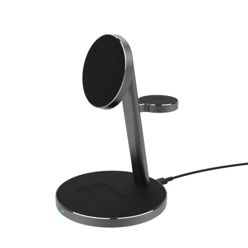 Tech-Protect Qi univerzális vezeték nélküli töltő állomás - Tech-Protect A9 3in1Wireless Charger for Phone + Watch + Earphone - fekete