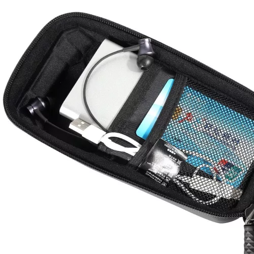 Univerzális kerékpárra szerelhető, por- és cseppálló telefontartó táska -       Tech-Protect XT3 Bike Mount - fekete