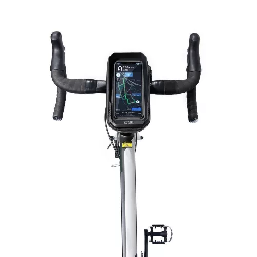 Univerzális kerékpárra szerelhető, por- és cseppálló telefontartó táska -       Tech-Protect XT3 Bike Mount - fekete