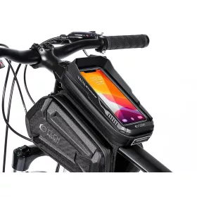   Univerzális kerékpárra szerelhető, por- és cseppálló telefontartó táska -       Tech-Protect XT6 Bike Mount - fekete