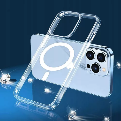 Apple iPhone 13 Pro szilikon hátlap - Tech-Protect Magmat Magsafe - átlátszó
