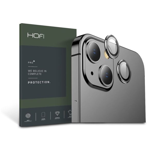 HOFI Camring Pro+ hátsó kameralencse védőüveg - Apple iPhone 13/13 Mini/14/14   Max - fekete