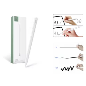   Tech-Protect Digital Magnetic Stylus Pen-2 aktív toll rajzoláshoz, jegyzeteléshez, Apple iPad készülékhez - fehér