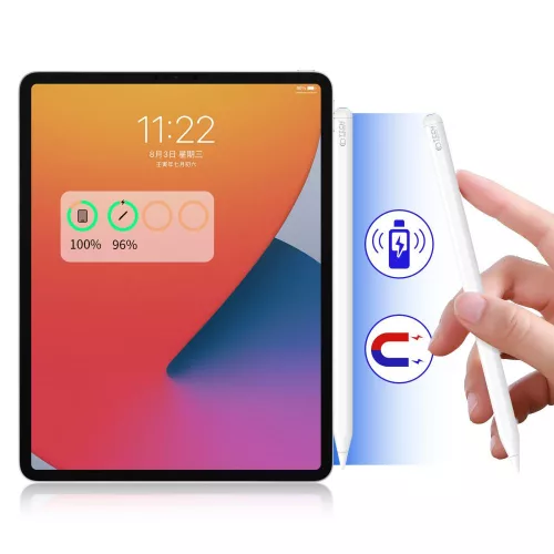 Tech-Protect Digital Magnetic Stylus Pen-2 aktív toll rajzoláshoz, jegyzeteléshez, Apple iPad készülékhez - fehér