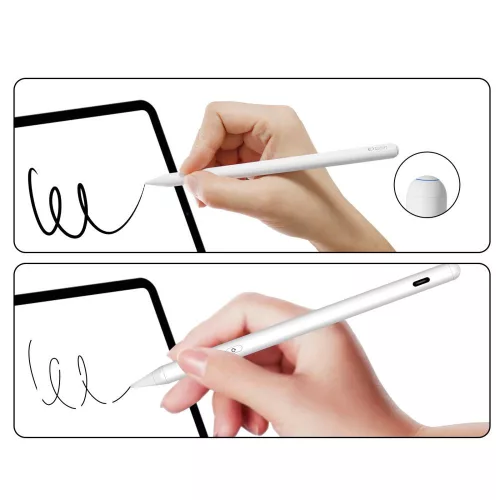 Tech-Protect Digital Magnetic Stylus Pen-2 aktív toll rajzoláshoz, jegyzeteléshez, Apple iPad készülékhez - fehér