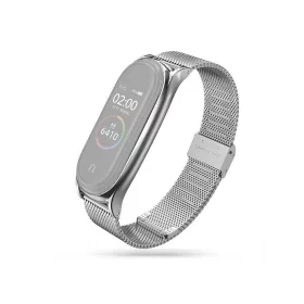   Xiaomi Mi Smart Band 7 aktivitásmérőhöz fém szíj rozsdamentes acélból - Milanese- ezüst