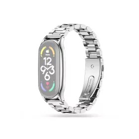   Xiaomi Mi Smart Band 7 aktivitásmérőhöz fém szíj rozsdamentes acélból - ezüst