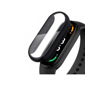   Xiaomi Mi Smart Band 7 védőtok beépített edzett üveggel - DEFENSE 360 - fekete  (ECO csomagolás)