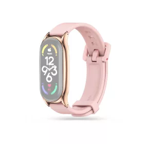   Xiaomi Mi Smart Band 7 aktivitásmérőhöz szilikon csuklópánt - Iconband Pro -    rózsaszín