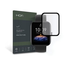   HOFI Hybrid Pro+ Glass üveg képernyővédő fólia - Xiaomi Amazfit Bip 3/Bip 3 Pro - fekete