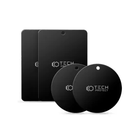   Fém ellenlapka darab mágneses autós tartóhoz - Tech-Protect MetalPlate - 4      db/csomag - fekete