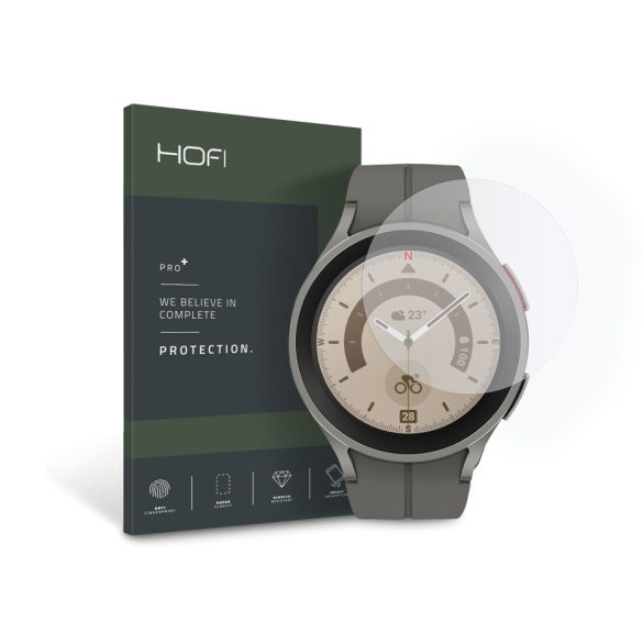 HOFI Glass Pro+ üveg képernyővédő fólia - Samsung Galaxy Watch 5 Pro (45 mm) -  átlátszó