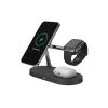 Tech-Protect Qi univerzális vezeték nélküli töltő állomás - 10W - Tech-Protect  A14 3in1 Wireless Charger for Phone + Watch + Earphone - fekete